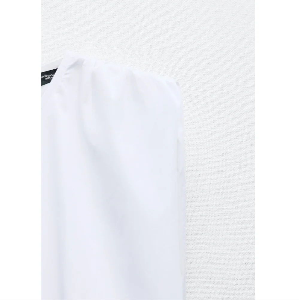 MIXED POPLIN FULL LENGTH JUMPSUIT SIZE M - Picture 5 of 7
